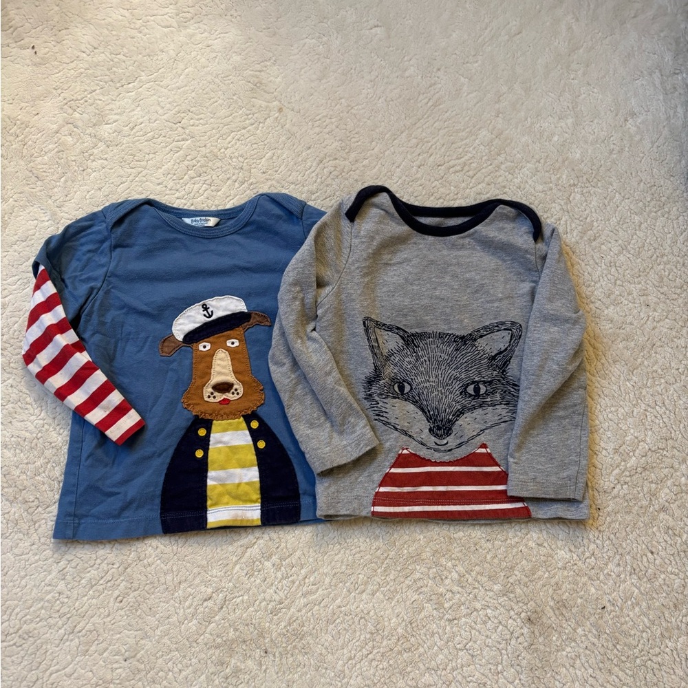 Twin Pack Mini Boden Long Sleeves 12-18
